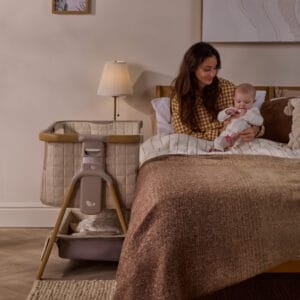 Tutti Bambini CoZee Sense Bedside Crib Toasted Oak Sand (5)