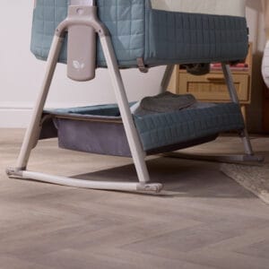 Tutti Bambini CoZee Sense Bedside Crib Whitewash Kelp (10)