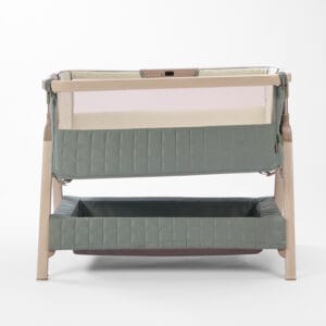 Tutti Bambini CoZee Sense Bedside Crib Whitewash Kelp