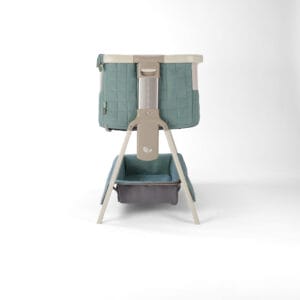 Tutti Bambini CoZee Sense Bedside Crib Whitewash Kelp (4)