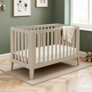 Babymore Iris Cot Bed Cashmere (2)