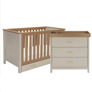 Babymore Mira 2 Piece Nursery Room Set Cashmere Warm Oak (4)