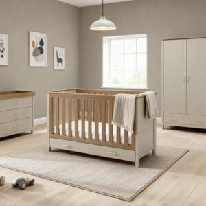 Babymore Mira 3 Piece Nursery Room Set Cashmere Warm Oak (3)
