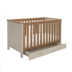 Babymore Mira Cot Bed Cashmere Warm Oak (4)