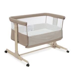 Babymore Neera Bedside Crib Khaki (5)