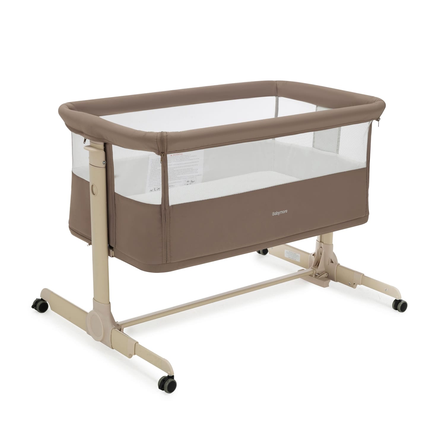 Babymore Neera Bedside Crib Mocha (3)