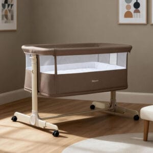 Babymore Neera Bedside Crib Mocha