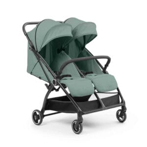 Ickle Bubba Aries Double Auto Fold Stroller Sage Green