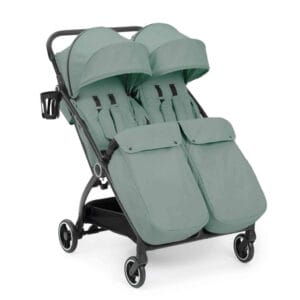 Ickle Bubba Aries MAX Double Auto Fold Stroller Sage Green