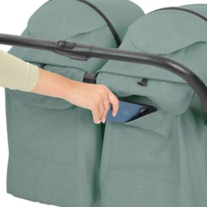 Ickle Bubba Aries MAX Double Auto Fold Stroller Sage Green (9)