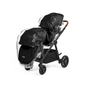 Ickle Bubba Virgo Twin 18 Piece Travel System with i Size Nimbus Car Seats & Spin ISOFIX Bases Black (12)
