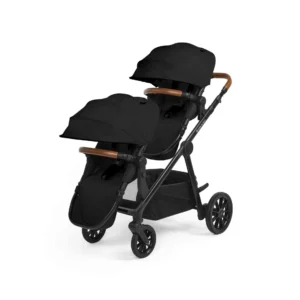 Ickle Bubba Virgo Twin 18 Piece Travel System with i Size Nimbus Car Seats & Spin ISOFIX Bases Black