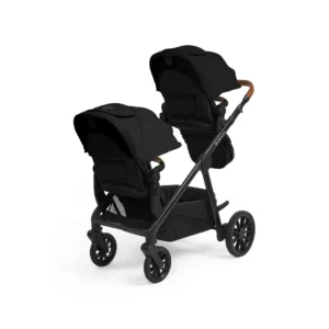 Ickle Bubba Virgo Twin 18 Piece Travel System with i Size Nimbus Car Seats & Spin ISOFIX Bases Black (2)