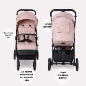 My Babiie MB170 PLUS Pushchair Pastel Pink (3)