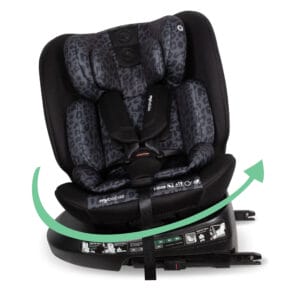 My Babiie MBCS200 i-Size (40-150cm) Spin Car Seat - Black Leopard