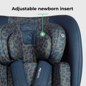 My Babiie MBCS200 i Size (40 150cm) Spin Car Seat Navy Leopard (7)