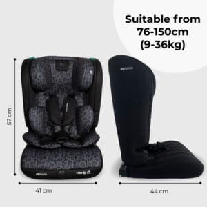 My Babiie MBCS50 i Size (76 150cm) Car Seat Non ISOFIX Black Leopard (2)