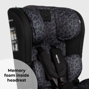My Babiie MBCS50 i Size (76 150cm) Car Seat Non ISOFIX Black Leopard (5)