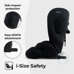 My Babiie MBCS75 i Size (76 150cm) Car Seat ISOFIX Black Leopard (6)