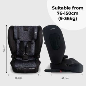 My Babiie MBCS80 i Size (76 150cm) Car Seat ISOFIX Black Leopard (2)