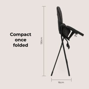 My Babiie MBHC1 Compact Highchair Black Leopard (3)