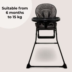 My Babiie MBHC1 Compact Highchair Black Leopard (4)