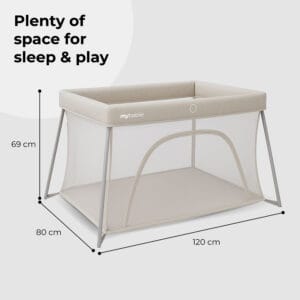My Babiie MBTC2 Air Light 2 in 1 Travel Cot Ivory (4)