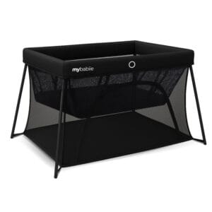 My Babiie MBTC3 Air-Light 3-in-1 Travel Cot with Bassinet - Black