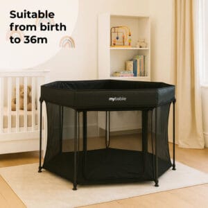 My Babiie Playpen Black (1)