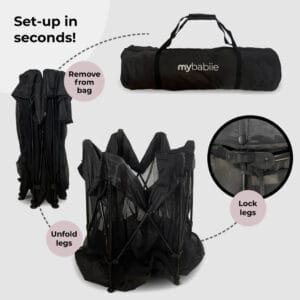 My Babiie Playpen Black (6)