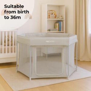 My Babiie Playpen Ivory (1)