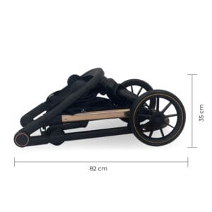 MyBabiee MB33 Tandem Stroller Rose Gold Black (12)