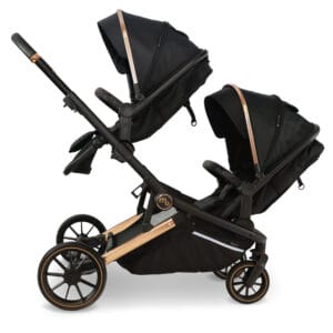 MyBabiee MB33 Tandem Stroller Rose Gold Black (8)
