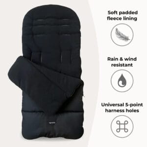 MyBabiie Universal Footmuff Black (1)
