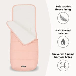 MyBabiie Universal Footmuff Blush Pink (1)