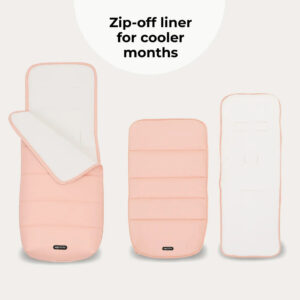 MyBabiie Universal Footmuff Blush Pink (2)