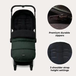 MyBabiie Universal Footmuff Forest Green (3)
