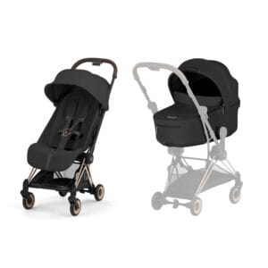 NEW CYBEX Coya Stroller Set Comfort Collection - Rose Gold - Sepia Black