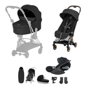 NEW CYBEX Coya Ultimate Accessory Bundle Comfort Collection Rose Gold Sepia Black