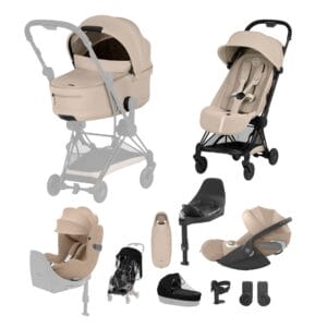 NEW CYBEX Coya Ultimate Birth & Beyond Bundle Comfort Collection Matt Black Cozy Beige