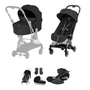NEW CYBEX Coya Ultimate Bundle Comfort Collection Rose Gold Sepia Black