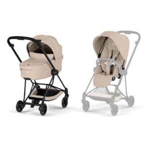 NEW CYBEX Mios Pushchair Set Comfort Collection - Matt Black - Cozy Beige