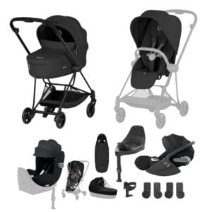 NEW CYBEX Mios Ultimate Birth & Beyond Bundle Comfort Collection Matt Black Sepia Black
