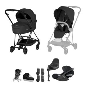 NEW CYBEX Mios Ultimate Bundle Comfort Collection Matt Black Sepia Black