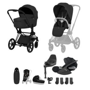 NEW CYBEX Priam Ultimate Accessory Bundle Comfort Collection Matt Black Sepia Black