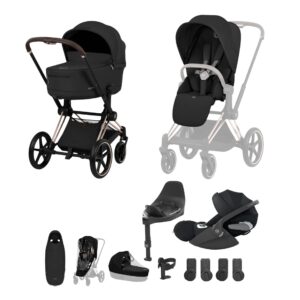 NEW CYBEX Priam Ultimate Accessory Bundle Comfort Collection Rose Gold Sepia Black
