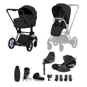 NEW CYBEX e Priam Ultimate Accessory Bundle Comfort Collection Matt Black Sepia Black