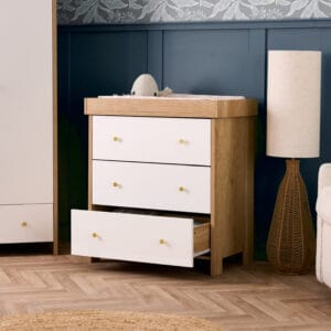 Obaby Nika 2 Piece Room Set OAK & WHITE (2)