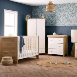 Obaby Nika 3 Piece Room Set OAK & WHITE