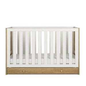 Obaby Nika Cot Bed OAK & WHITE (6)